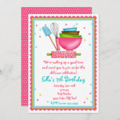 Küche Kochen Geburtstag Einladungen (Vorne/Hinten)