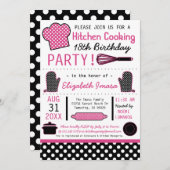 Küche Kochen Geburtstagsparty Einladung (Vorne/Hinten)