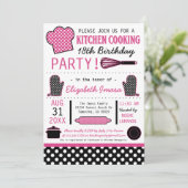 Küche Kochen Geburtstagsparty Einladung (Stehend Vorderseite)
