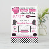 Küche Kochen Geburtstagsparty Einladung (Stehend Vorderseite)