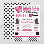 Küche Kochen Geburtstagsparty Einladung (Vorne/Hinten)