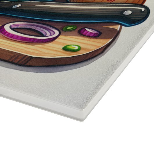 Küche Krimsküche gehacktes Gemüse Schneidebrett (Ecke)