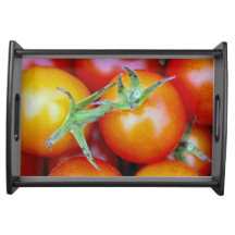 Küche Kunst Kirsche Tomaten Holz Serviertablett