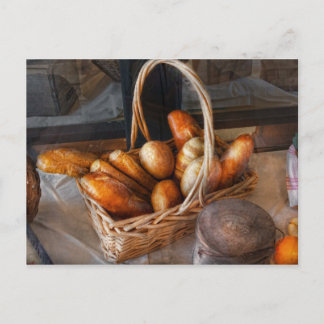 Küche - Lebensmittel - Brot - frisches Brot Postkarte