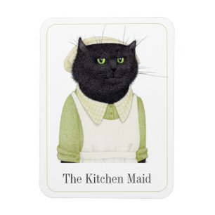 KÜCHE MAID CAT 3x4 Flexible Magnet + Text II
