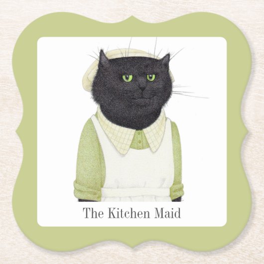 KÜCHE MAID CAT-Brackets Untersetzer + Text (Vorderseite)