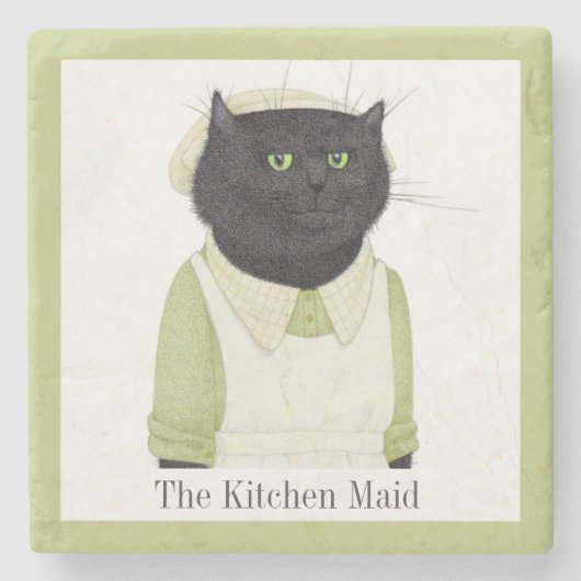 KÜCHE MAID CAT Marbella Stone Untersetzer + Text (Vorderseite)