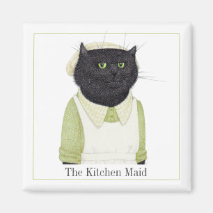 KÜCHE MAID CAT Square Magnet + Text II