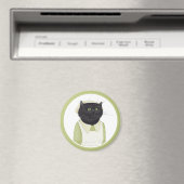 KÜCHE MAL CAT Round Magnet (In Situ (Geschirrspüler))