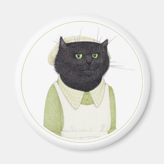 KÜCHE MAL CAT Round Magnet II (Vorne)