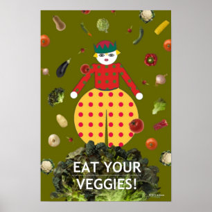 Küche Martzkin "ESSEN IHRE VEGGIES!" Plakat