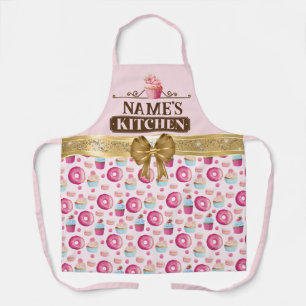 Küche mit dem Namen 'Custom Name', Happy Baking un Schürze
