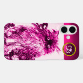 KÜCHE MIT FUCHSIA-PINKROSEN KronenMonogramm Case-Mate iPhone Hülle (Rückseite (Horizontal))