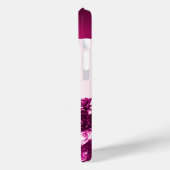 KÜCHE MIT FUCHSIA-PINKROSEN KronenMonogramm Case-Mate iPhone Hülle (Rückseite / Links)