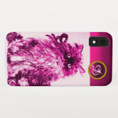 KÜCHE MIT FUCHSIA-PINKROSEN KronenMonogramm Case-Mate iPhone Hülle (Rückseite (Horizontal))