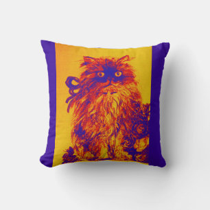 KÜCHE MIT GELBLAUEN ROSE KISSEN