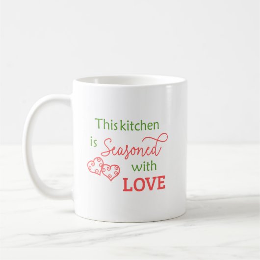 Küche mit Liebe Design Coffee Tasse Cup (Links)