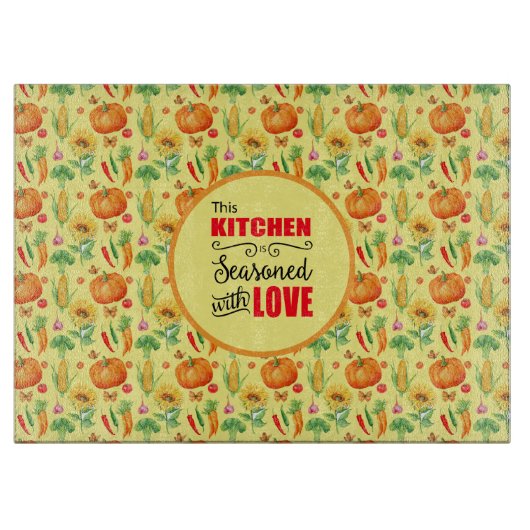 Küche mit Liebe Gemüseanbau Schneidebrett (Vorderseite)