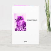 KÜCHE MIT LILA ROSE Geburtstag Karte (Rückseite)