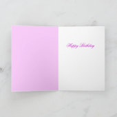 KÜCHE MIT LILA ROSE Geburtstag Karte (Innenseite)