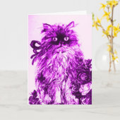 KÜCHE MIT LILA ROSE Geburtstag Karte (Gelbe Blume)