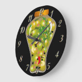 Küche mit Oliven- und Kräuterkonserven Große Wanduhr (Winkel)