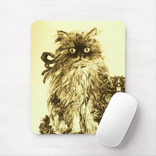 KÜCHE MIT ROSE, braun und weiß Mousepad (Mit Mouse)