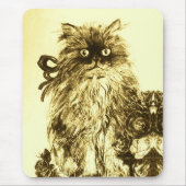 KÜCHE MIT ROSE, braun und weiß Mousepad (Vorne)