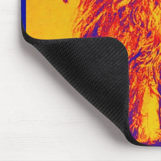 KÜCHE MIT ROSE, gelb orange blau Mousepad (Ecke)