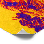 KÜCHE MIT ROSE, gelb orange blau Poster (Ecke)