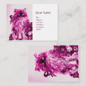 KÜCHE MIT ROSE, Pink Fuchsia Weißes Leinenpapier Visitenkarte (Vorne/Hinten)