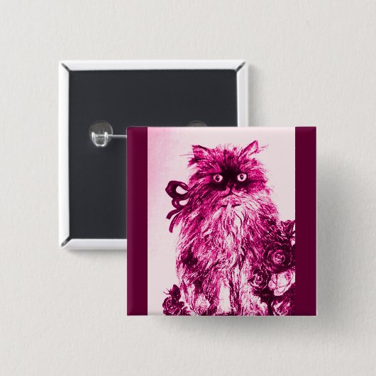 KÜCHE MIT ROSE, rosa Fuchsienweiß Button (Vorne & Hinten)