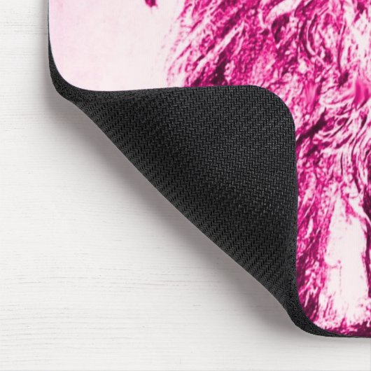 KÜCHE MIT ROSE, rosa Fuchsienweiß Mousepad (Ecke)