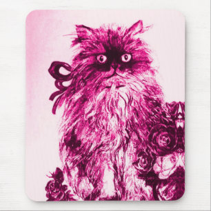 KÜCHE MIT ROSE, rosa Fuchsienweiß Mousepad