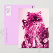 KÜCHE MIT ROSE, rosa Fuchsienweiß Postkarte (Vorne/Hinten)