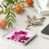 KÜCHE MIT ROSE, rosa Fuchsienweiß Schlüsselanhänger (Seite)