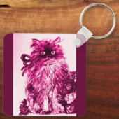 KÜCHE MIT ROSE, rosa Fuchsienweiß Schlüsselanhänger (Rückseite)