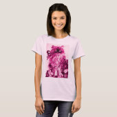 KÜCHE MIT ROSE, rosa Fuchsienweiß T - Shirt (Vorne ganz)
