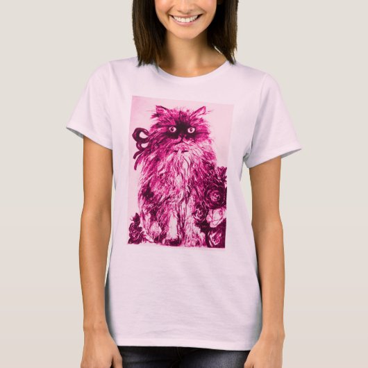 KÜCHE MIT ROSE, rosa Fuchsienweiß T - Shirt (Vorderseite)