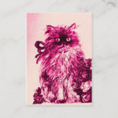 KÜCHE MIT ROSE, rosa Fuchsienweiß Visitenkarte (Rückseite)