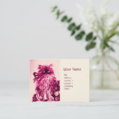 KÜCHE MIT ROSE, rosa Fuchsienweiß Visitenkarte (Stehend Vorderseite)