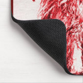 KÜCHE MIT ROSE, rot und weiß Mousepad (Ecke)