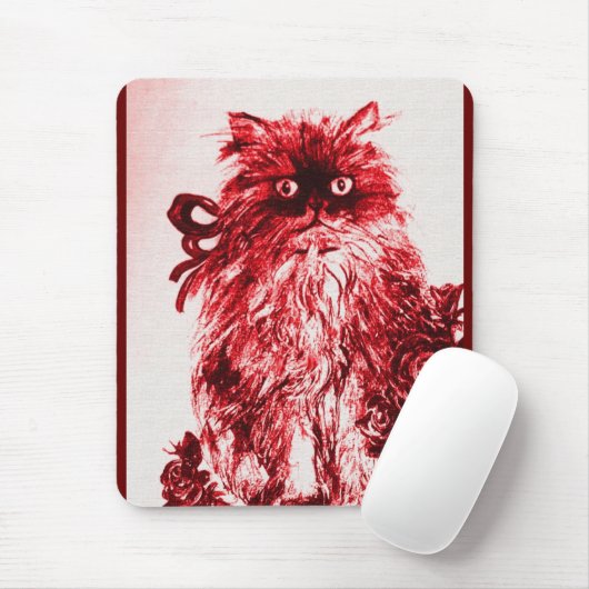 KÜCHE MIT ROSE, rot und weiß Mousepad (Mit Mouse)