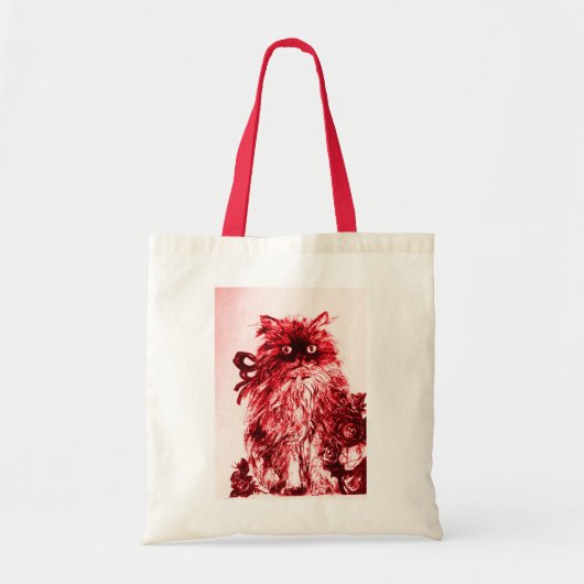 KÜCHE MIT ROSE, rot und weiß Tragetasche (Vorne)