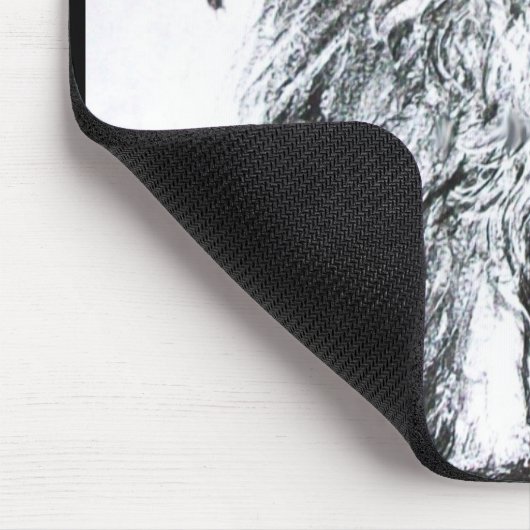 KÜCHE MIT ROSE, Schwarzweiß Mousepad (Ecke)