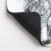 KÜCHE MIT ROSE, Schwarzweiß und Rot Mousepad (Ecke)