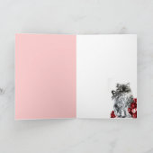 KÜCHE MIT ROTE ROSEN, Schwarzweiß Karte (Innenseite)