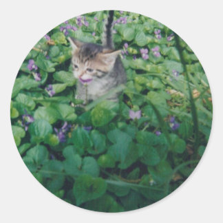 KÜCHE MIT VIOLET SMILE RUNDER AUFKLEBER