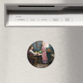 Küche - Morgenkaffee 1915 Magnet (In Situ (Geschirrspüler))
