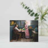 Küche - Morgenkaffee 1915 Postkarte (Stehend Vorderseite)